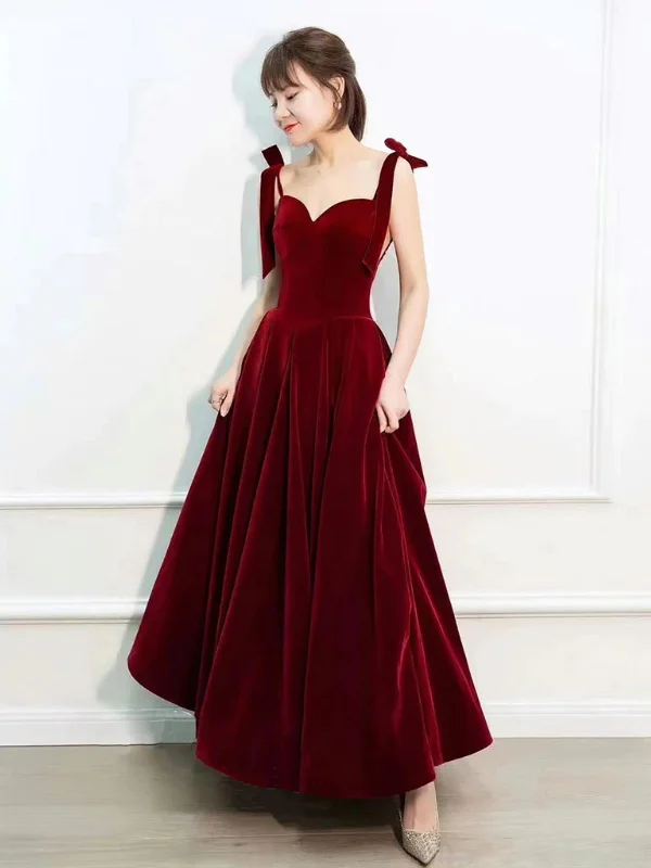 long-sleeve floral dresslong-sleeve floral dressSweetheart Neck Burgundy Velvet Long Prom Dresses, Long Burgundy Velvet Formal Graduation Evening Dresses SP2795