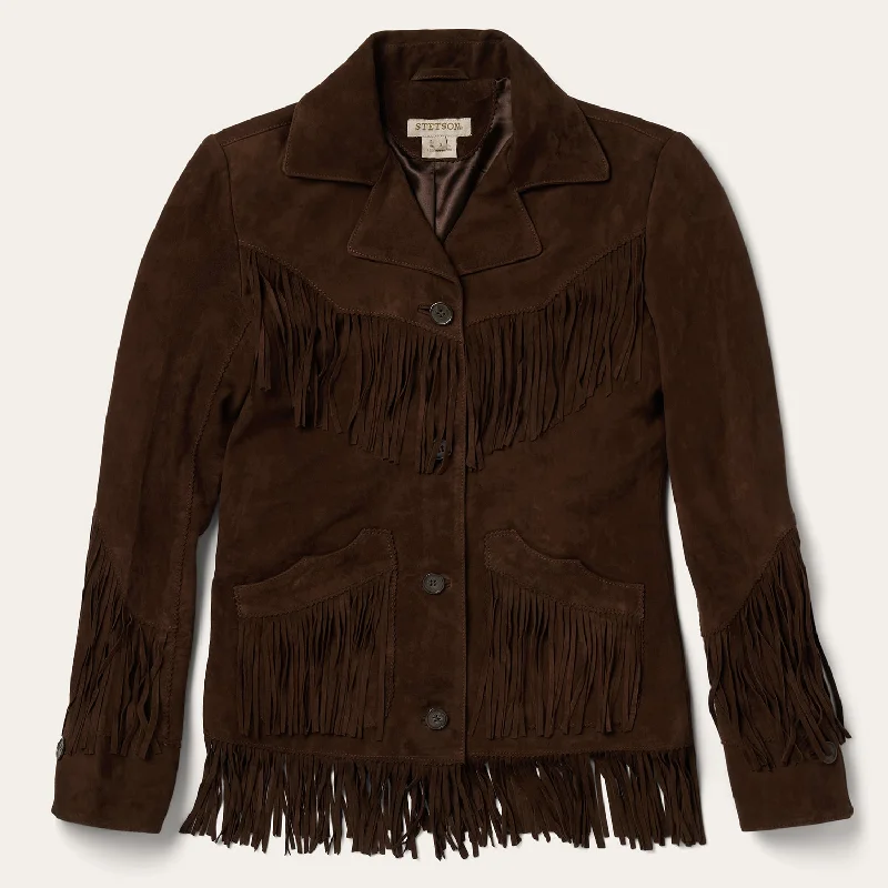 Referral Discount Fringe Suede Jacket