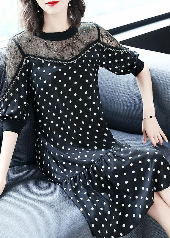 Instant Discount Bohemian Black Hollow Out Lace Patchwork Dot Chiffon Dresses Summer Instant Discount Bohemian Black Hollow Out Lace Patchwork Dot Chiffon Dresses Summer