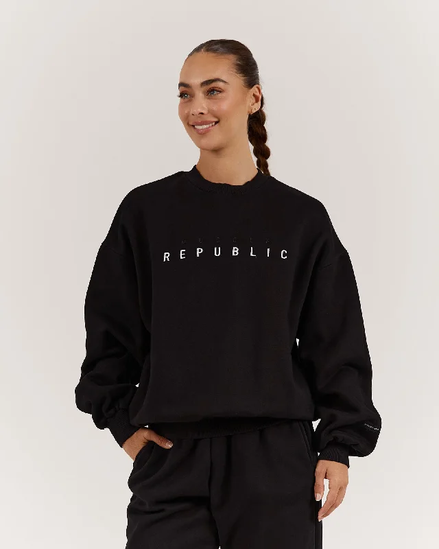 Special Price OVERSIZED CREW - BLACK