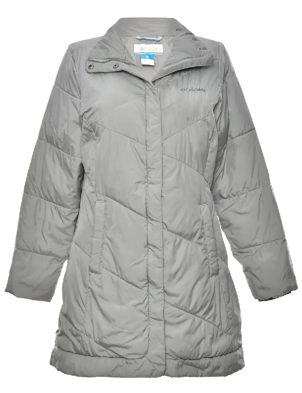 Reduced Prices Grey Long Zip-Front Columbia Jacket - S