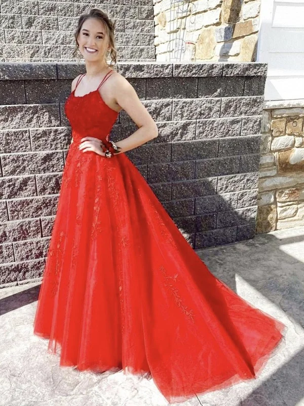 Sale Event A Line Open Back Red Lace Long Prom Dresses, Red Lace Formal Dresses, Red Evening Dresses Sale Event A Line Open Back Red Lace Long Prom Dresses, Red Lace Formal Dresses, Red Evening Dresses