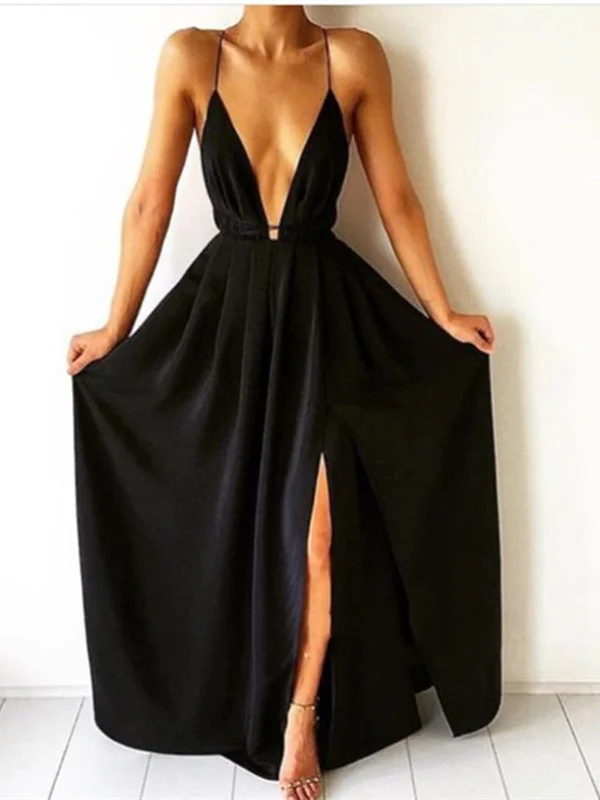 Major Savings A Line V Neck Black Backless Prom Dresses, Black Backless Formal Dresses, Black Backless Bridesmaid Dresses Major Savings A Line V Neck Black Backless Prom Dresses, Black Backless Formal Dresses, Black Backless Bridesmaid Dresses