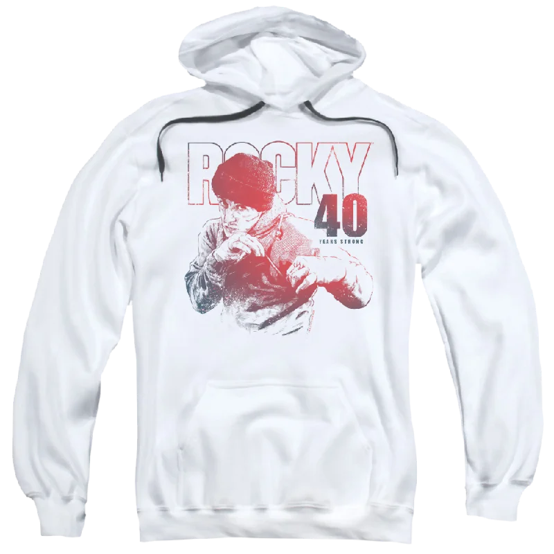 trendy hooded sweatshirtRocky 40 Years Strong - Pullover Hoodie