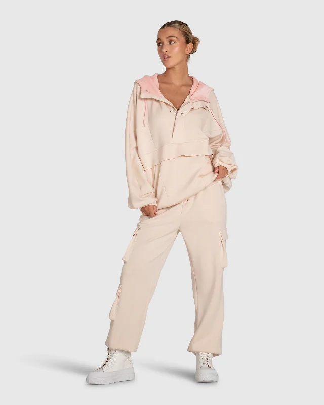Can't Miss Best Of Me Panelled Hoodie - Blush