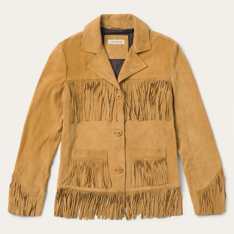 Deep Discounts Fringe Suede Jacket
