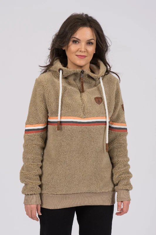 Stock Up and Save Eva Milk Coffee Half-Zip Hoodie