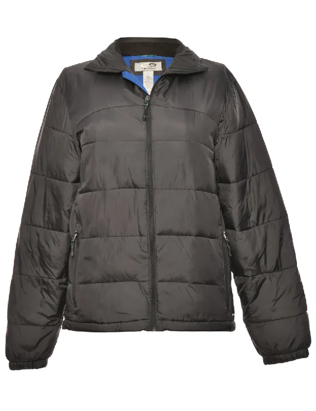 Take Advantage Black Champion Zip-Front Puffer Jacket - S