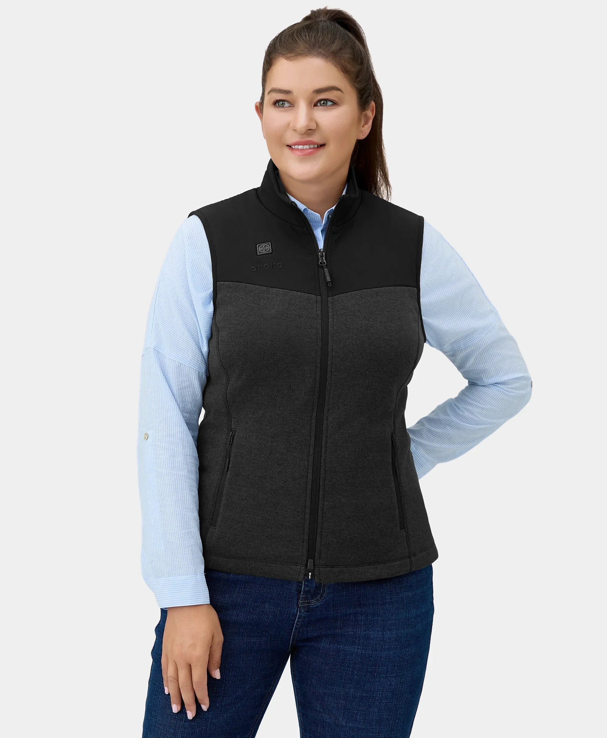 Act Now Augusta Women's Heated Sweater Fleece Vest