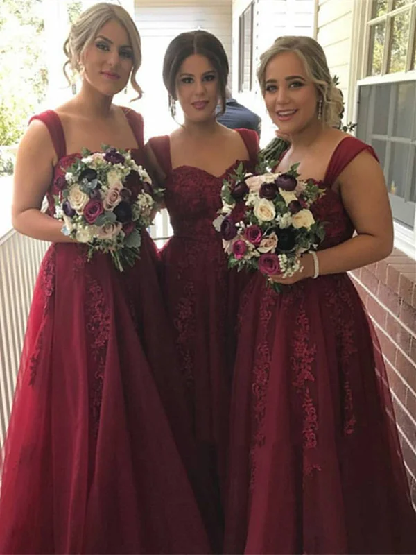 ruched dressruched dressCustom Made Lace Long Maroon Prom Dresses With Straps, Maroon Lace Bridesmaid Dresses With Straps