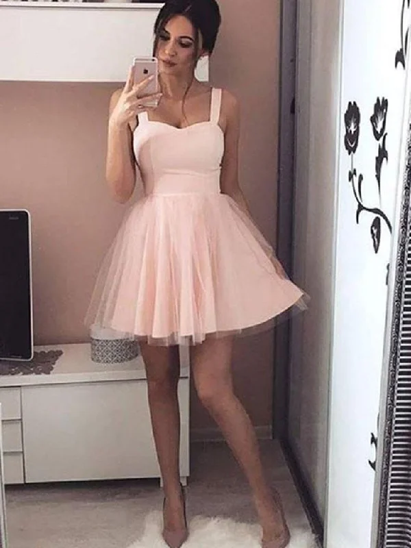 shift dressshift dressCute Sweetheart Neck Short Pink/Black Prom Dress with Straps, Short Pink/Black Graduation Dress, Homecoming Dresses