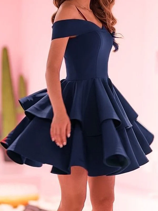 elegant shift dresselegant shift dressCute Off Shoulder Layered Navy Blue/Red Short Prom Dresses, Off the Shoulder Navy Blue/Red Homecoming Dresses, Navy Blue/Red Formal Evening Dresses