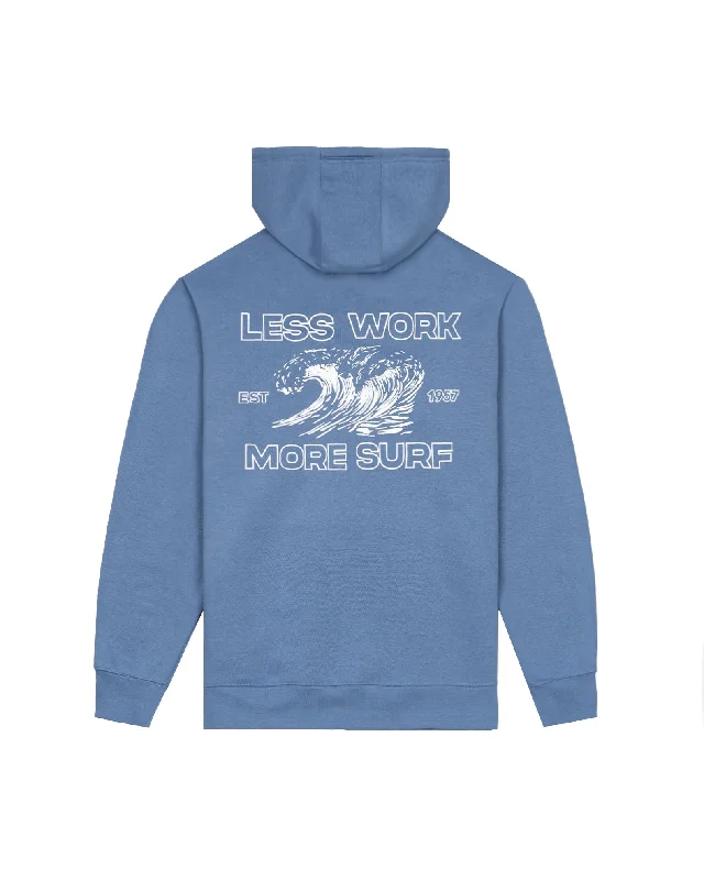 Stock Clearance Women's Less Work More Surf L/S Pullover Hoodie
