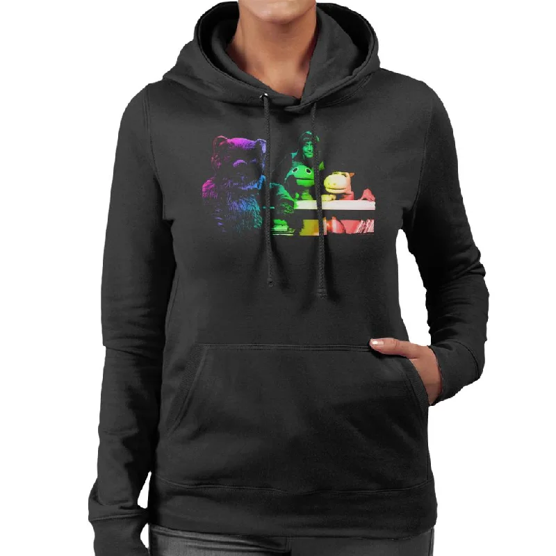 Huge Discounts TV Times Rainbow Cast 1975 Women's Hooded Sweatshirt