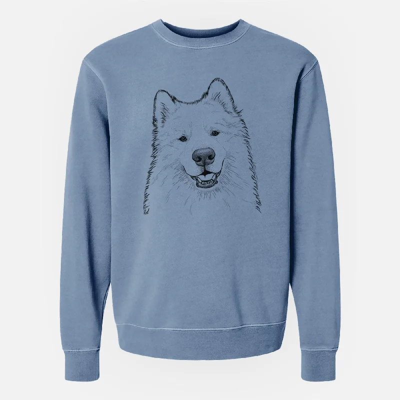 Deal Dash Bare Foster the Samoyed - Unisex Pigment Dyed Crew Sweatshirt