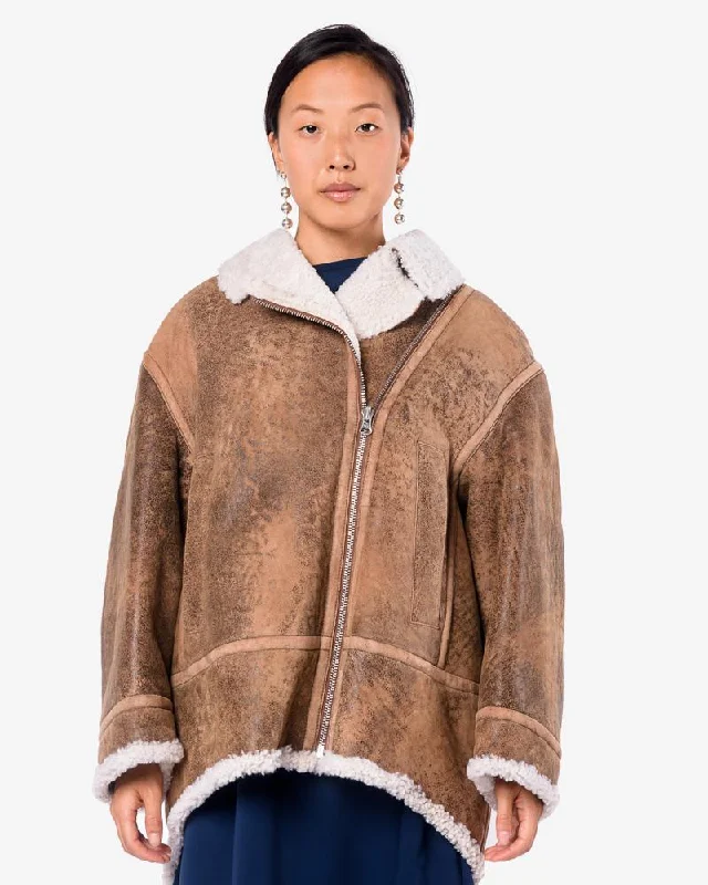 Limited Time Discount Sherpa Jacket in Brown