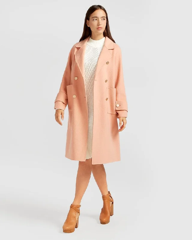 Today’s Deal Rumour Has It Oversized Wool Blend Coat - Peach Fizz
