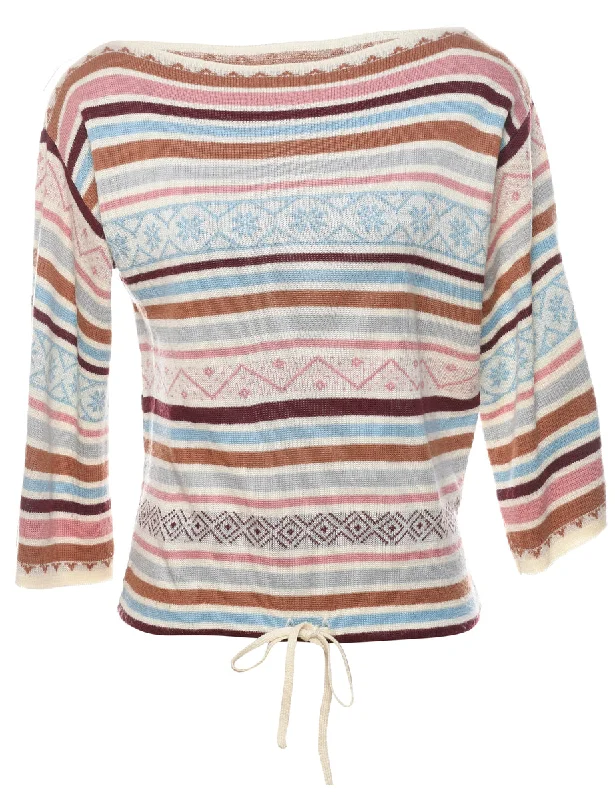 Instant Savings Nordic Striped Jumper - M