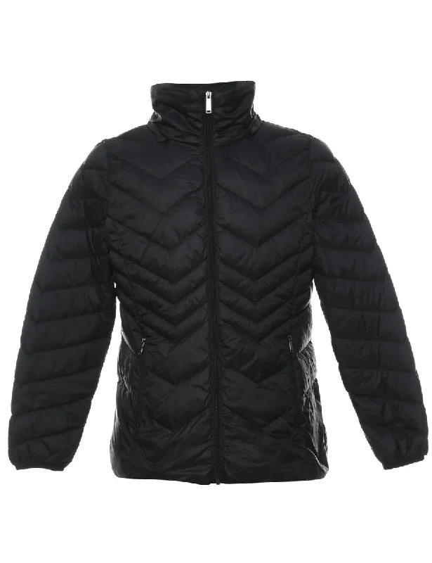 Daily Specials Black Classic Puffer Jacket - L