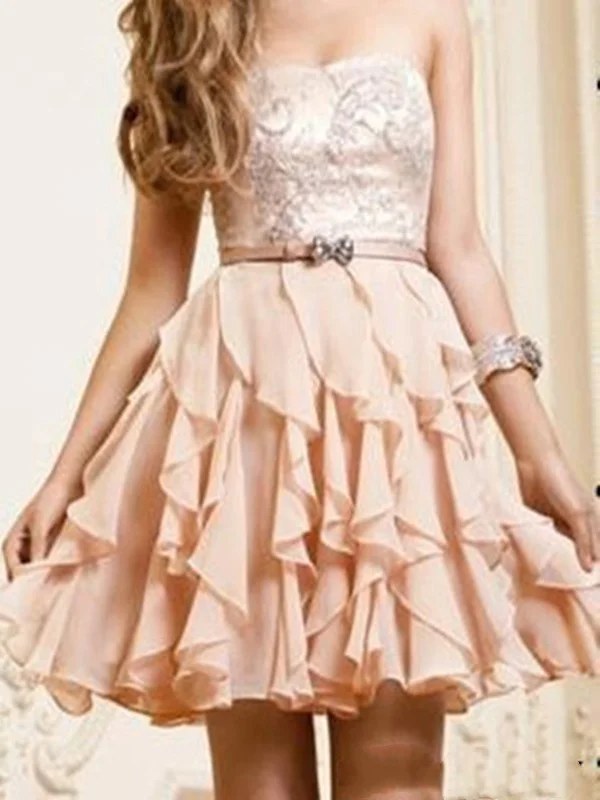 Huge Discounts A-Line Scoop Neckline Short Pearl Pink Mini Prom/Homecoming Dress, Graduation Dress Huge Discounts A-Line Scoop Neckline Short Pearl Pink Mini Prom/Homecoming Dress, Graduation Dress
