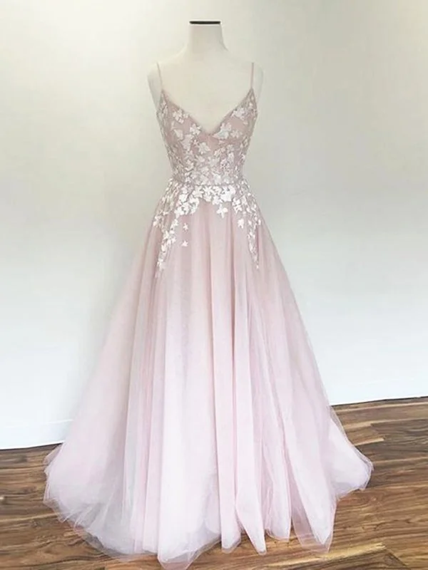 Extra Savings A Line V Neck Pink Lace Long Prom Dresses, Pink Long Lace Floral Formal Evening Dresses Extra Savings A Line V Neck Pink Lace Long Prom Dresses, Pink Long Lace Floral Formal Evening Dresses