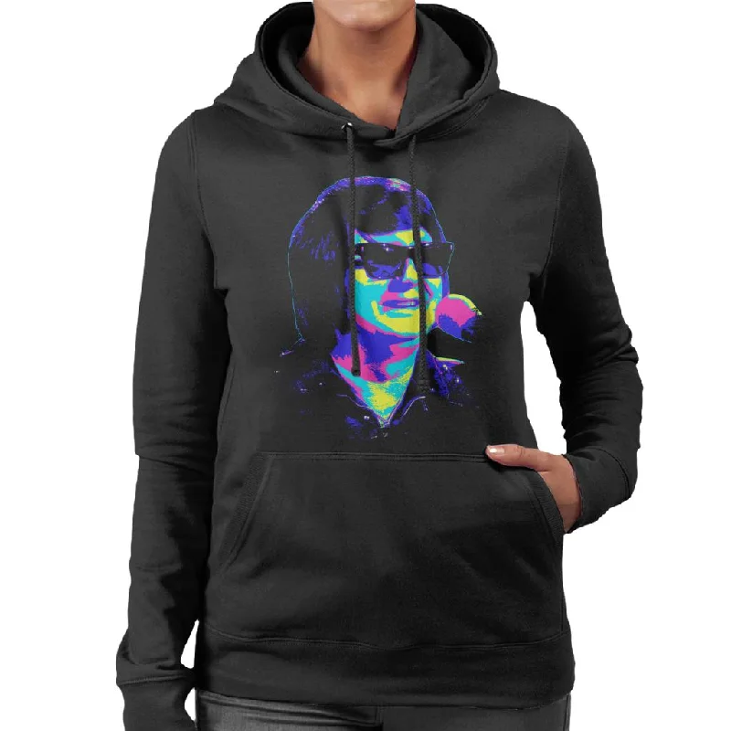 sleek zip-up hoodieTV Times Roy Orbison Sunglasses Pop Art Stylised Women's Hooded Sweatshirt