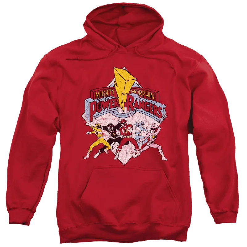 comfortable hooded sweatshirtMighty Morphin Power Rangers Retro Rangers - Pullover Hoodie