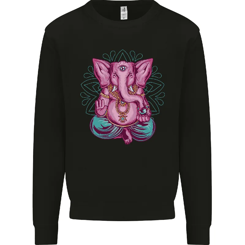 Unbeatable Prices A Meditating Elephant Yoga Spiritual Mens Sweatshirt Jumper