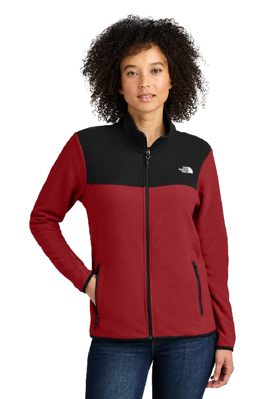 Deal Dash The North Face Womens Glacier Fleece Full Zip Jacket - Rage Red/Black - New Deal Dash The North Face Womens Glacier Fleece Full Zip Jacket - Rage Red/Black - New