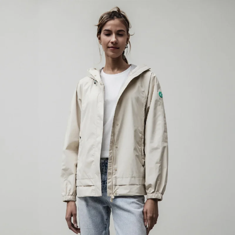 Hurry In Women's Suki Hooded Rain Jacket In Shore Beige
