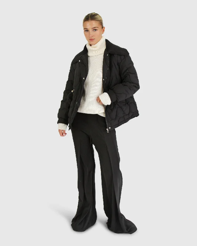 Price Buster See You Again Quilted Jacket - Black