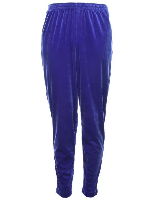 Reduced Prices Velvet Fabric Purple Trousers - W25 L30