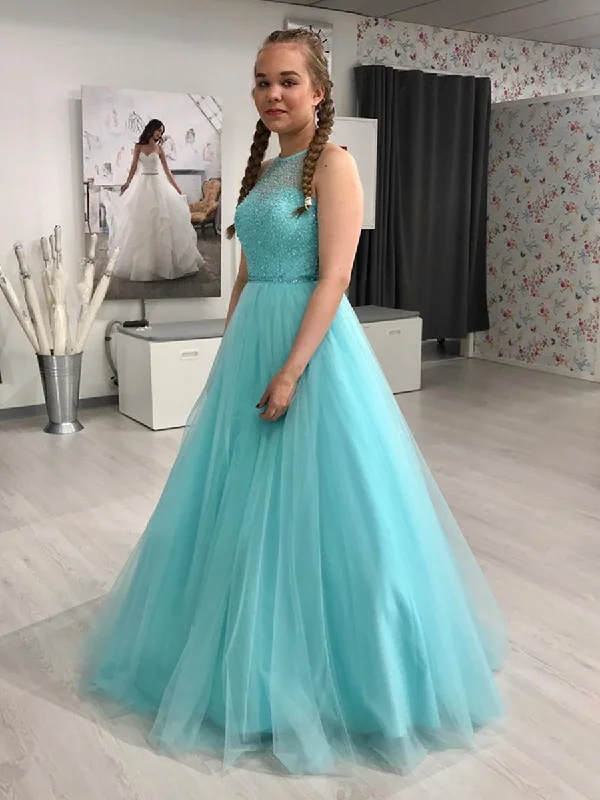 Mega Deal Gorgeous Round Neck Green Beaded Long Prom Dresses, Long Green Formal Evening Dresses Mega Deal Gorgeous Round Neck Green Beaded Long Prom Dresses, Long Green Formal Evening Dresses