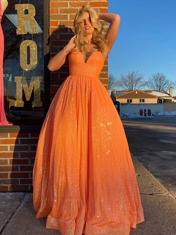 Super Deal Shiny V Neck Backless Orange Long Prom Dresses, V Neck Orange Formal Dresses, Sparkly Orange Evening Dresses SP2222 Super Deal Shiny V Neck Backless Orange Long Prom Dresses, V Neck Orange Formal Dresses, Sparkly Orange Evening Dresses SP2222