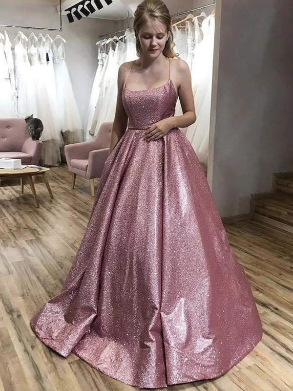 Today Only Shiny Open Back Thin Strap Pink Long Prom Dresses, Backless Pink Formal Evening Dresses Today Only Shiny Open Back Thin Strap Pink Long Prom Dresses, Backless Pink Formal Evening Dresses