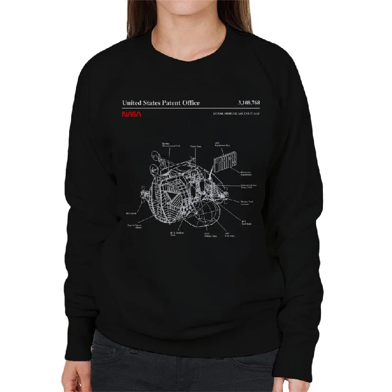 Massive Deals NASA Lunar Module Ascent Stage Blueprint Women's Sweatshirt