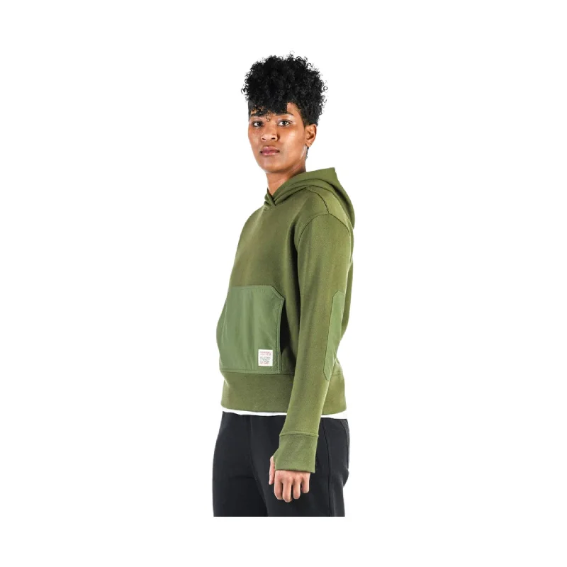 Online Specials Dovetail Women's Flagger Fleece Hoodie - Moss Green