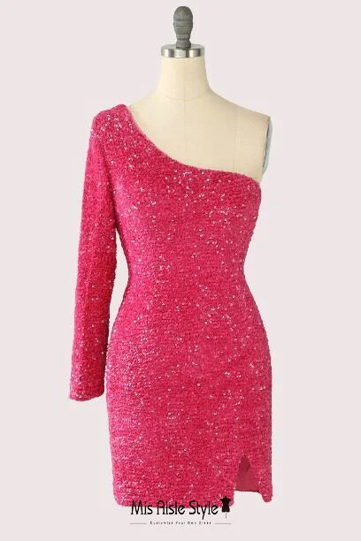 satin midi dresssatin midi dressShort Single Sleeve Fuchsia Sequins Pageant Dress