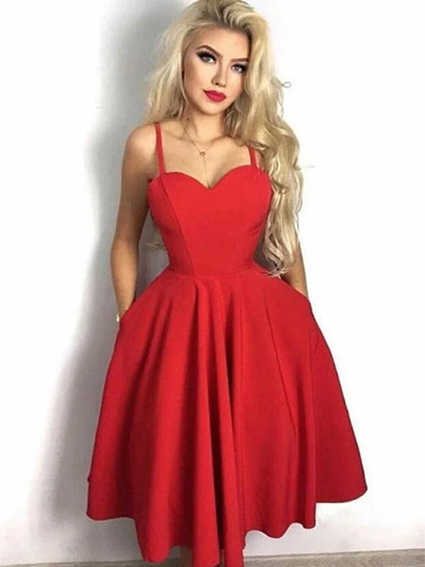 Special Price Cute Sweetheart Neck Red Short Prom Dresses, Red Homecoming Dresses