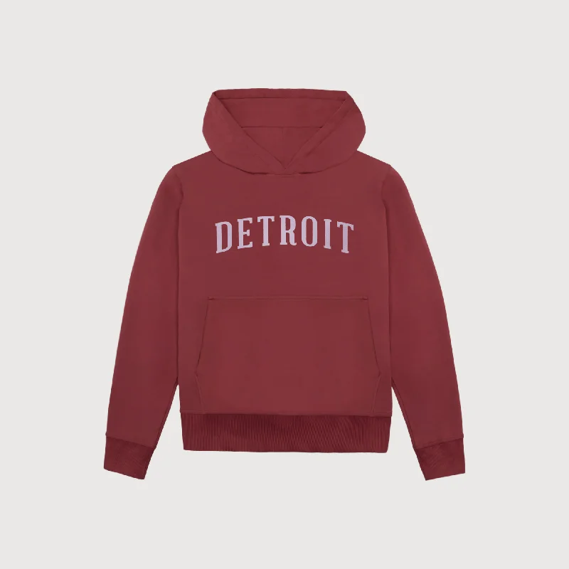 chic pullover hoodieWomen's Classic Detroit Hoodie - Brick