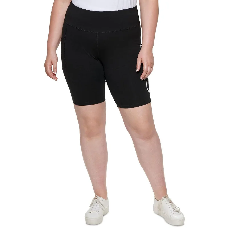 Don't Wait Calvin Klein Performance Womens Plus Stretch High-Waist Bike Short
