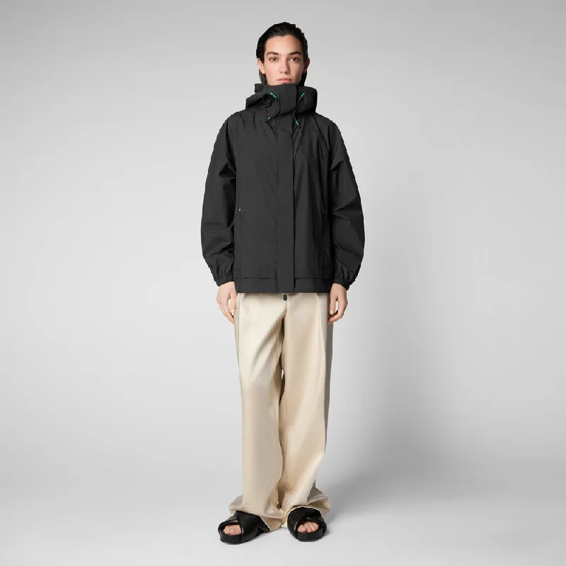 Final Clearance Women's Suki Hooded Rain Jacket In Black