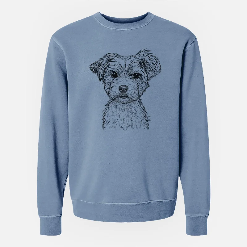 urban activewear hoodieBare William Mitchell Newman the Yorkshire Terrier - Unisex Pigment Dyed Crew Sweatshirt