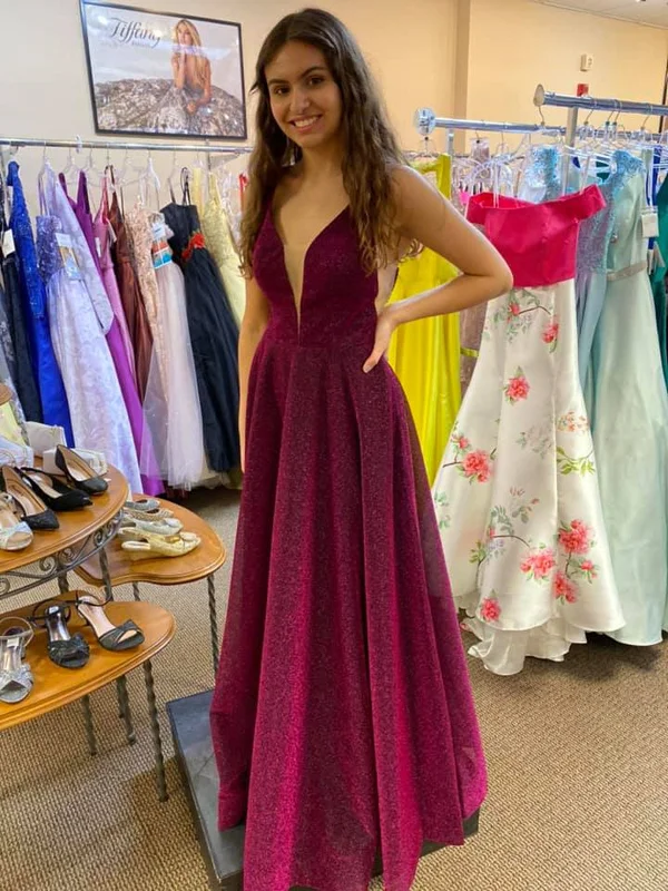 Early Bird Discount V Neck Open Back Purple Long Prom Dresses, V Neck Purple Formal Dresses, Purple Evening Dresses SP2332 Early Bird Discount V Neck Open Back Purple Long Prom Dresses, V Neck Purple Formal Dresses, Purple Evening Dresses SP2332