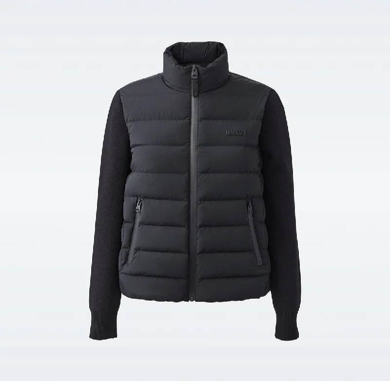 Doorbuster Deal OCEANE-CITY Light down mixed-media jacket Black