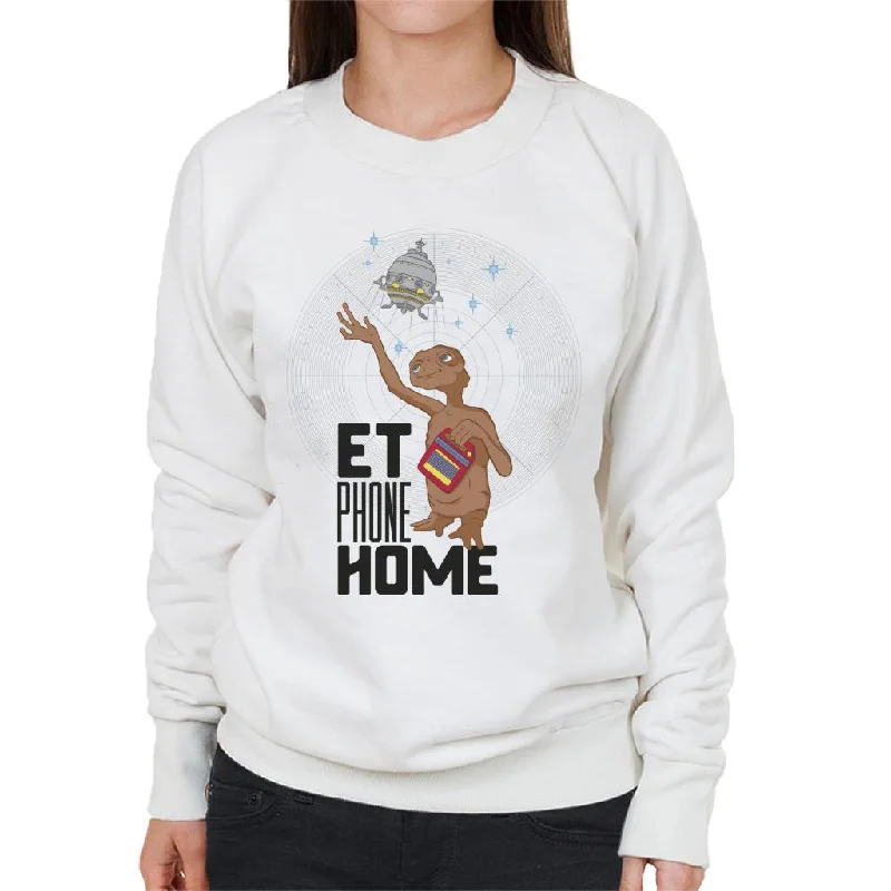 cozy gym sweatshirtE.T. Phone Home Looking At Spacecraft Women's Sweatshirt