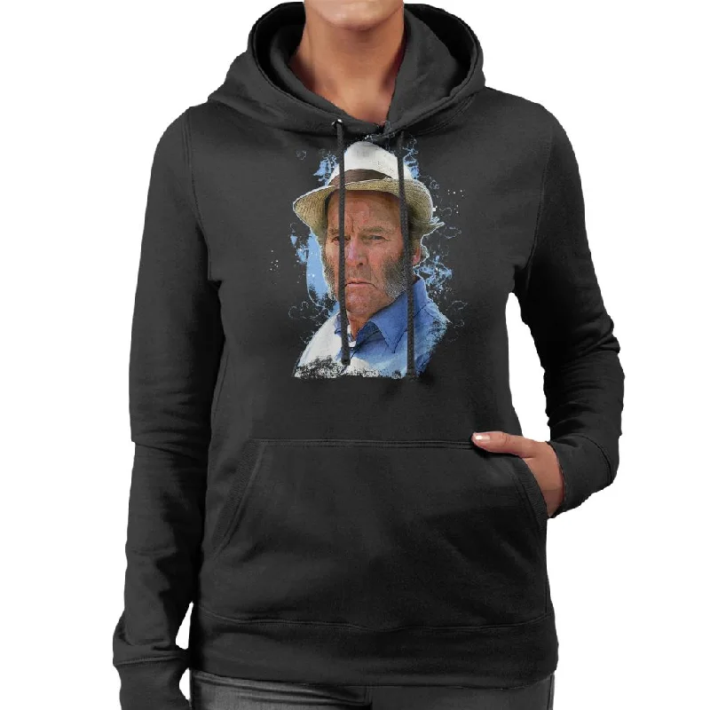 Hot Deal TV Times Amos Brealy Played By Ronald Magill Emmerdale Women's Hooded Sweatshirt