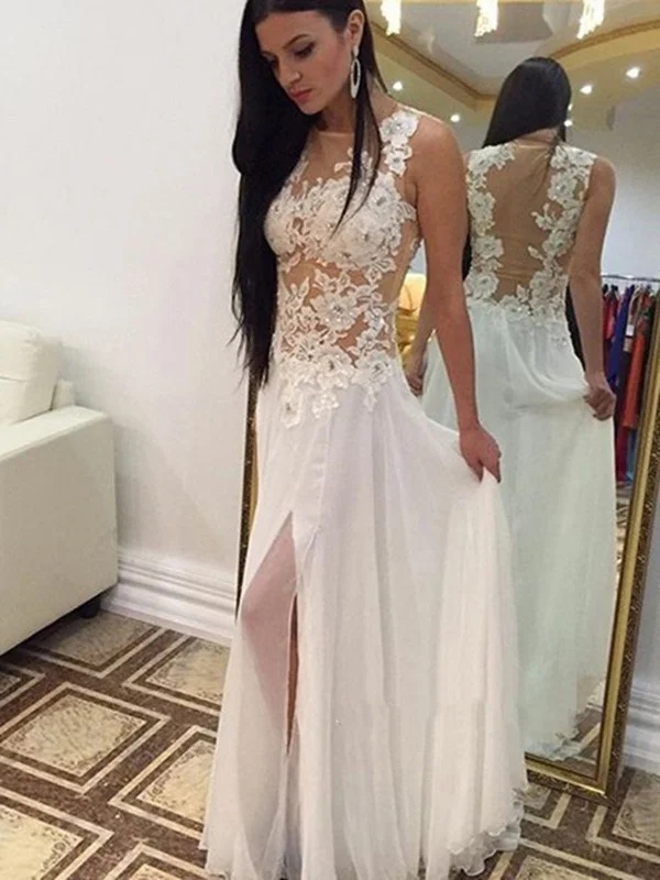 Holiday Sale A Line Round Neck White Lace Wedding Dress, White Lace Prom Dresses, Lace Formal Dresses Holiday Sale A Line Round Neck White Lace Wedding Dress, White Lace Prom Dresses, Lace Formal Dresses
