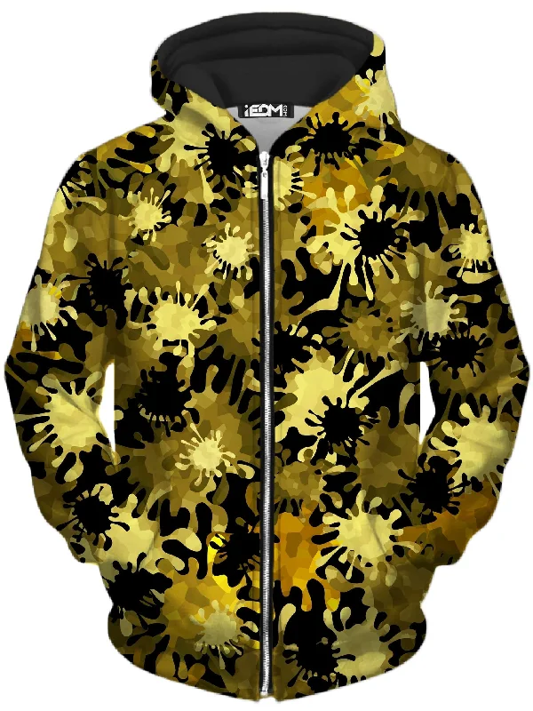 Limited Edition Gold Splatter Unisex Zip-Up Hoodie