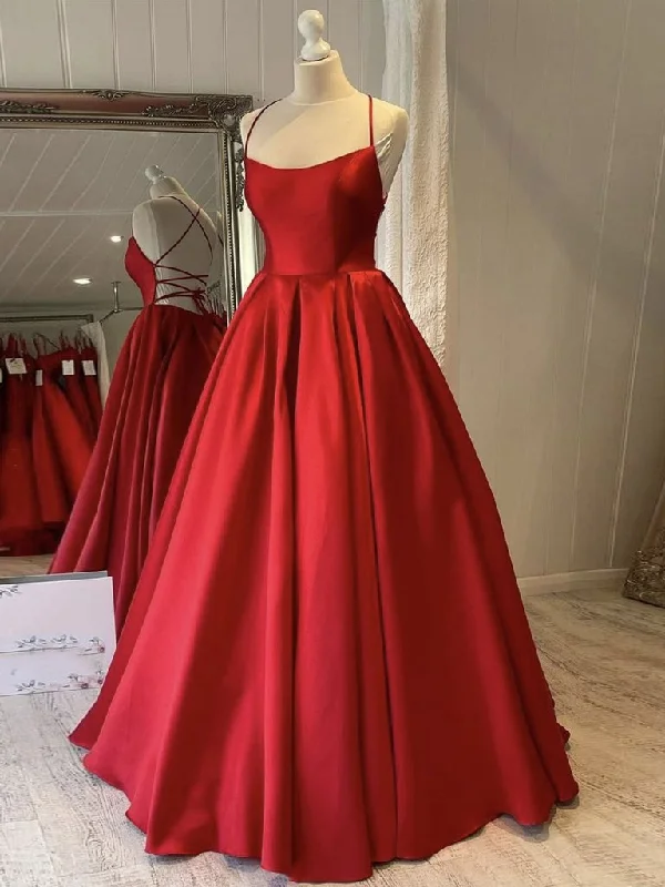 floral dressfloral dressBall Gown Criss-Cross Back Dark Red Prom Dress